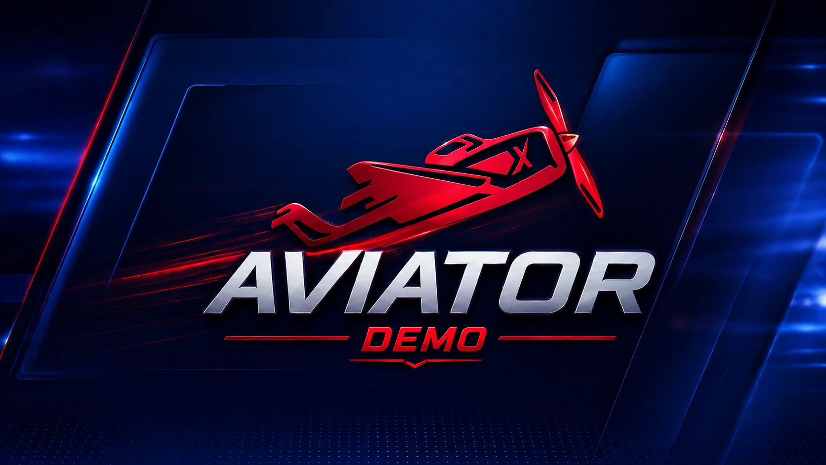 Aviator demo logo dark screen