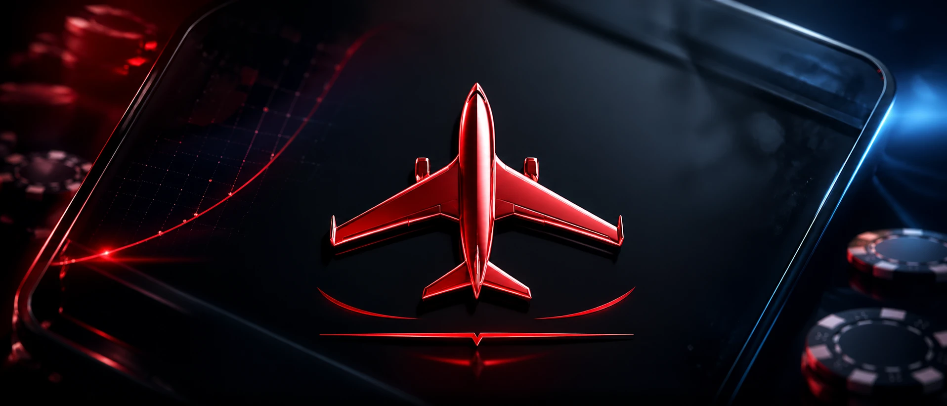 Aviator plane logo smartphone closeup